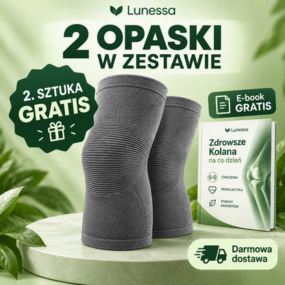 Zyskaj DARMOWĄ opaskę przy zakupie 1 sztuki ! Lunessa Opaska Kompresyjna na Kolano