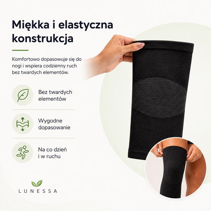 Zyskaj DARMOWĄ opaskę przy zakupie 1 sztuki ! Lunessa Opaska Kompresyjna na Kolano